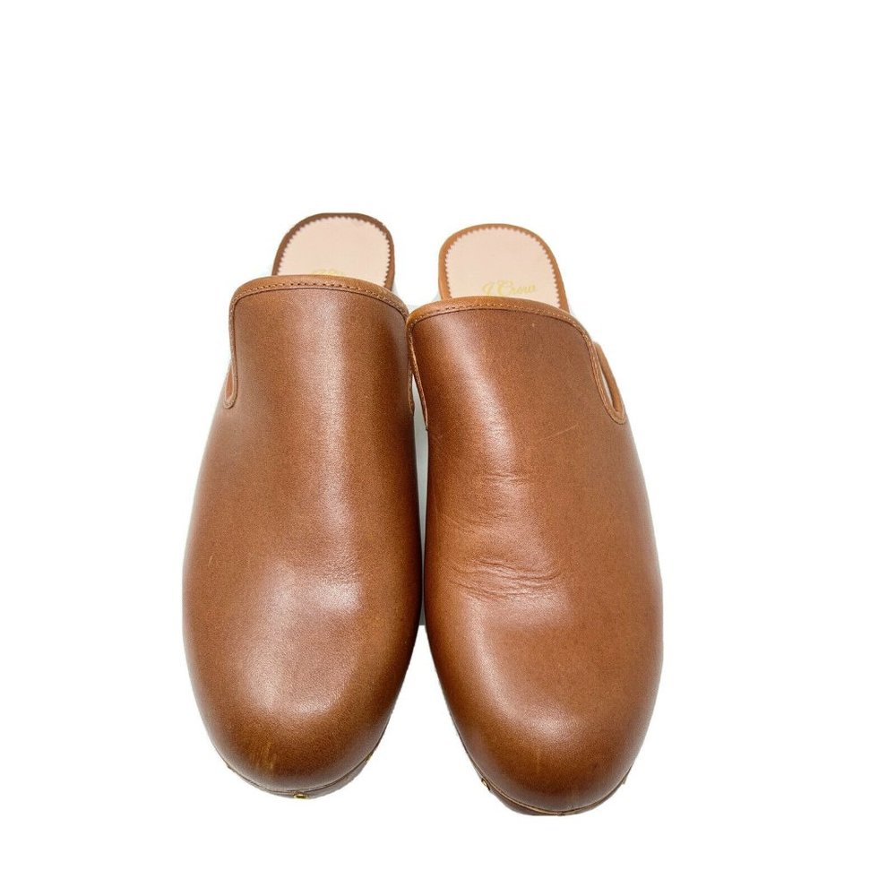 J.Crew Brown Leather Clogs